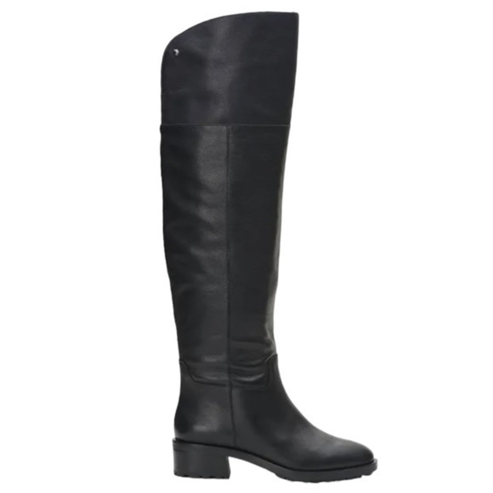 ▶️ Vince Camuto ◀️ Jorshie 2 Wide Calf Over The Knee Black Leather Boots Size 7